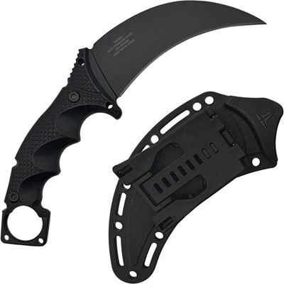 Fixed blade knife MIDNIGHT with sheath BLACK