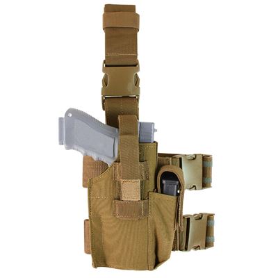 Tactical Leg Pistol Holster MOLLE COYOTE BROWN