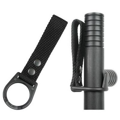 Coupling baton round / straight baton with a nylon strap BLACK