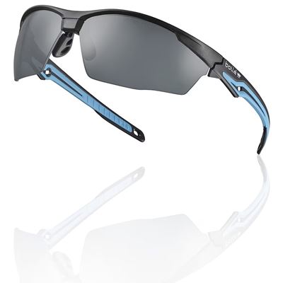 TRYON safety glasses BLUE frame SMOKE lenses