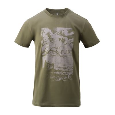 T-SHIRT ADVENTURE IS OUT THERE OLIVE GREEN