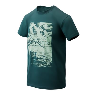 T-SHIRT ADVENTURE IS OUT THERE DARK AZURE