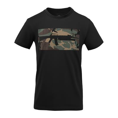 T-SHIRT 16/203 COMBO BLACK/US WOODLAND