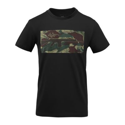 T-SHIRT FN FAL BLACK/RHODESIAN CAMO