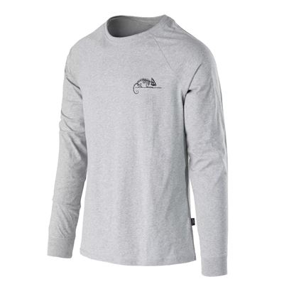 T-SHIRT HELIKON-TEX LOGO long sleeve GREY MELANGE