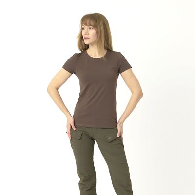 Women´s T-SHIRT SLIM ORGANIC EARTH BROWN