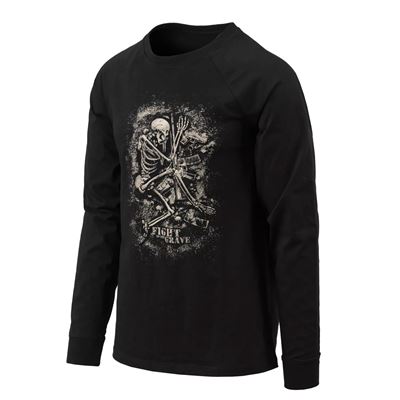 T-SHIRT FIGHT TO THE GRAVE long sleeve BLACK