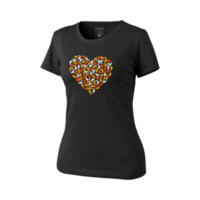 T-shirt woman CHAMELEON HEART BLACK