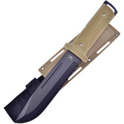 Knife TAC XTREME w/ Pouch BOWIE SAND