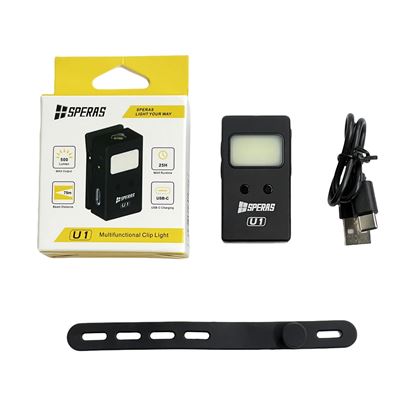Flashlight U1 RGB rechargeable, 500 lumens, 75 meters, IP65