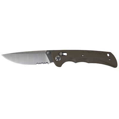 Folding Knife UZK-AXL-2 Serrated Blade TAN