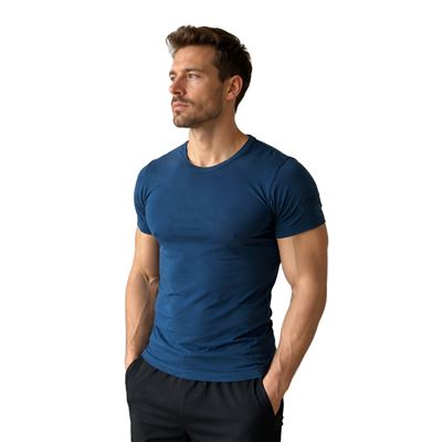 Slim-Fit Men’s Performance T-shirt MERINOWOOL 01 BLUE