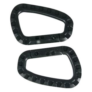 ABS tactical carabiners 2 pcs BLACK