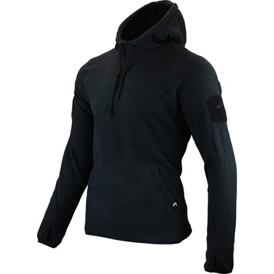 Kangaroo sweatshirt with a hood FLEECE BLACK