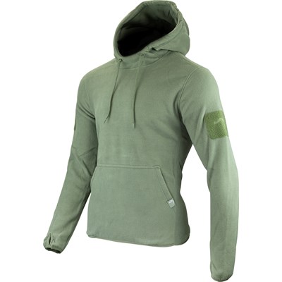 Kangaroo sweatshirt with a hood FLEECE GREEN