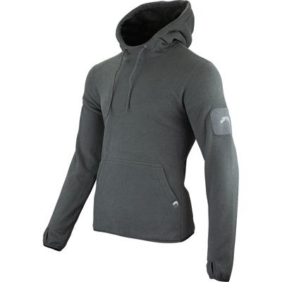 Kangaroo sweatshirt with a hood FLEECE TITANIUM