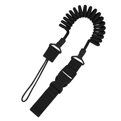 Coiled cord for gun safety BLACK