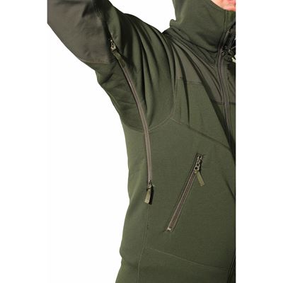 SNEAKER Polartec® alpine green hooded jacket