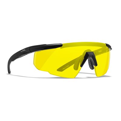 Tactical sunglasses SABER ADVANCED BLACK frame YELLOW lenses