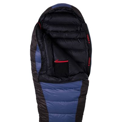 Sleeping bag plume VIKING 600 blue/black 195/L