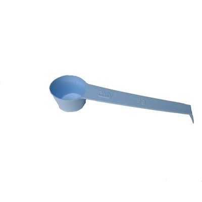 Plastic measuring cup 5/3 grams light blue