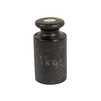 Black cast iron weight 1kg