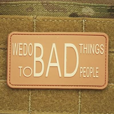 Patch WE DO BAD THINGS plastic DESERT