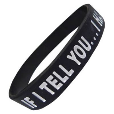 Bracelet IF I TELL YOU BLACK elastic