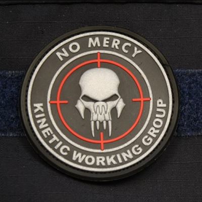 Patch NO MERCY - KINETIC GROUP black plastic