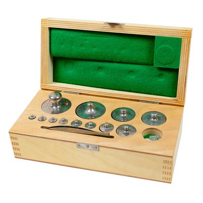 Pharmacy weights up to 500g in a wooden box | MILITARY RANGE