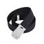 U.S. trouser belt with silver buckle BLACK dl.135 cm